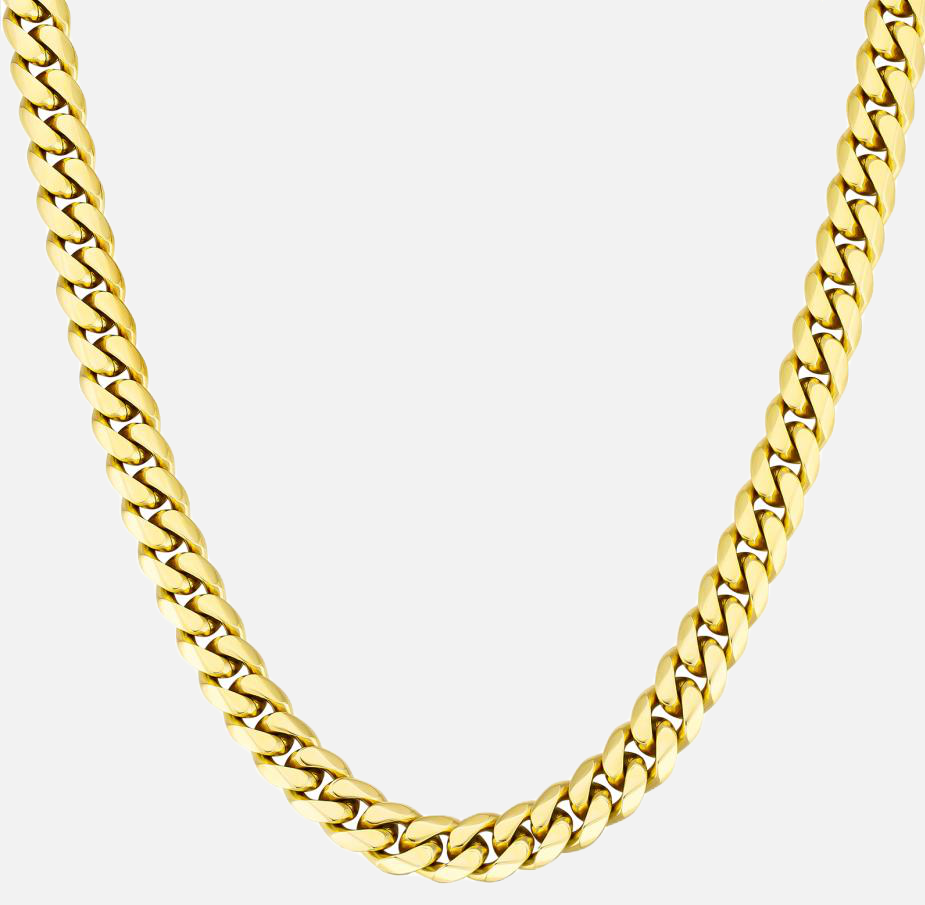 Cuban ketting 8mm 18k goud/ cuban chain 8mm 18k gold