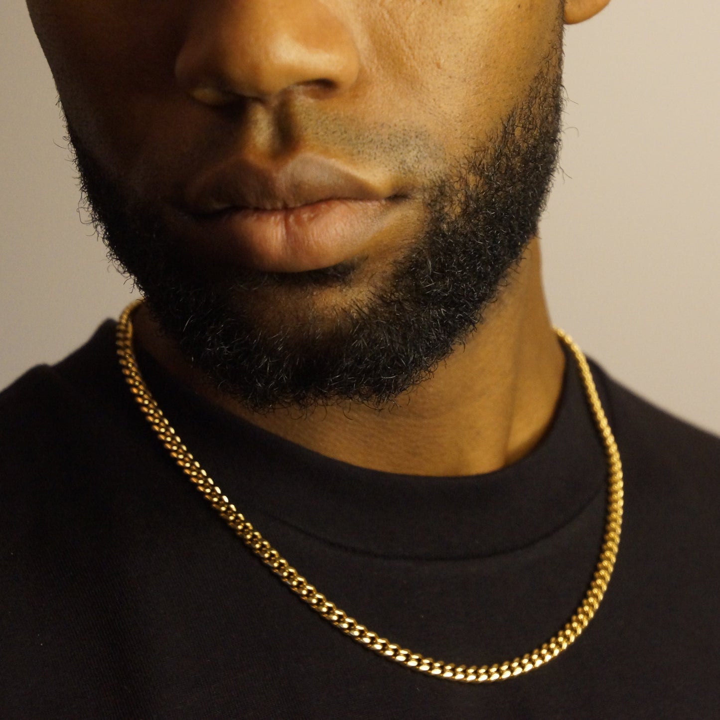 CLEAN CUBAN KETTING 5MM - 18K GOUD