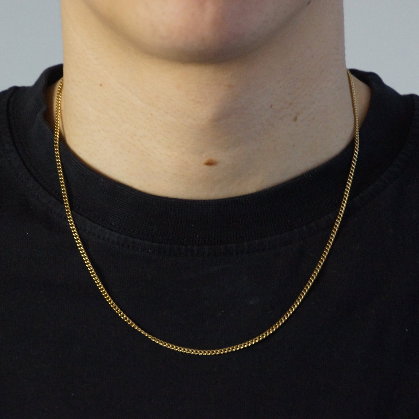 CLEAN CUBAN KETTING 2MM - 18K GOUD