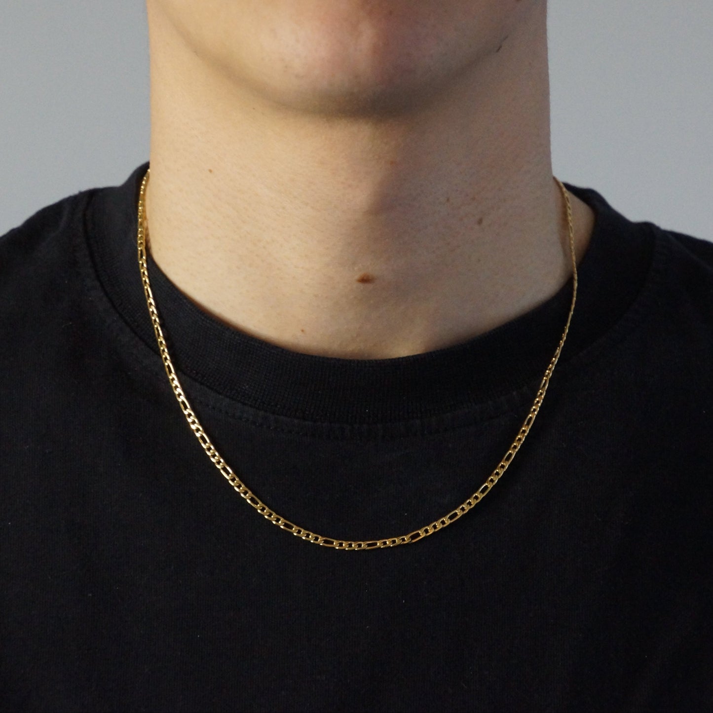 CLEAN FIGARO KETTING 3MM - 18K GOUD