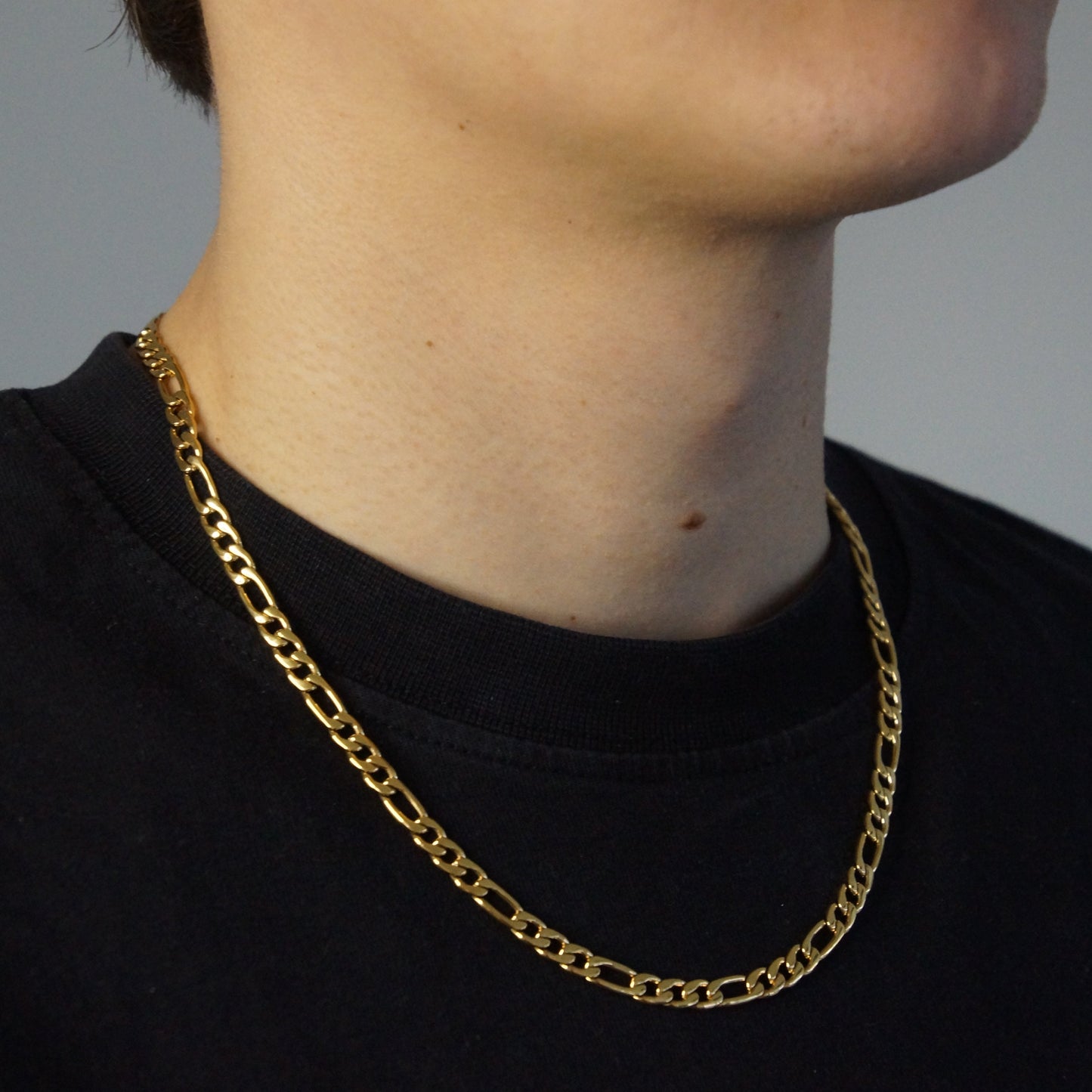 CLEAN FIGARO KETTING 5MM - 18K GOUD