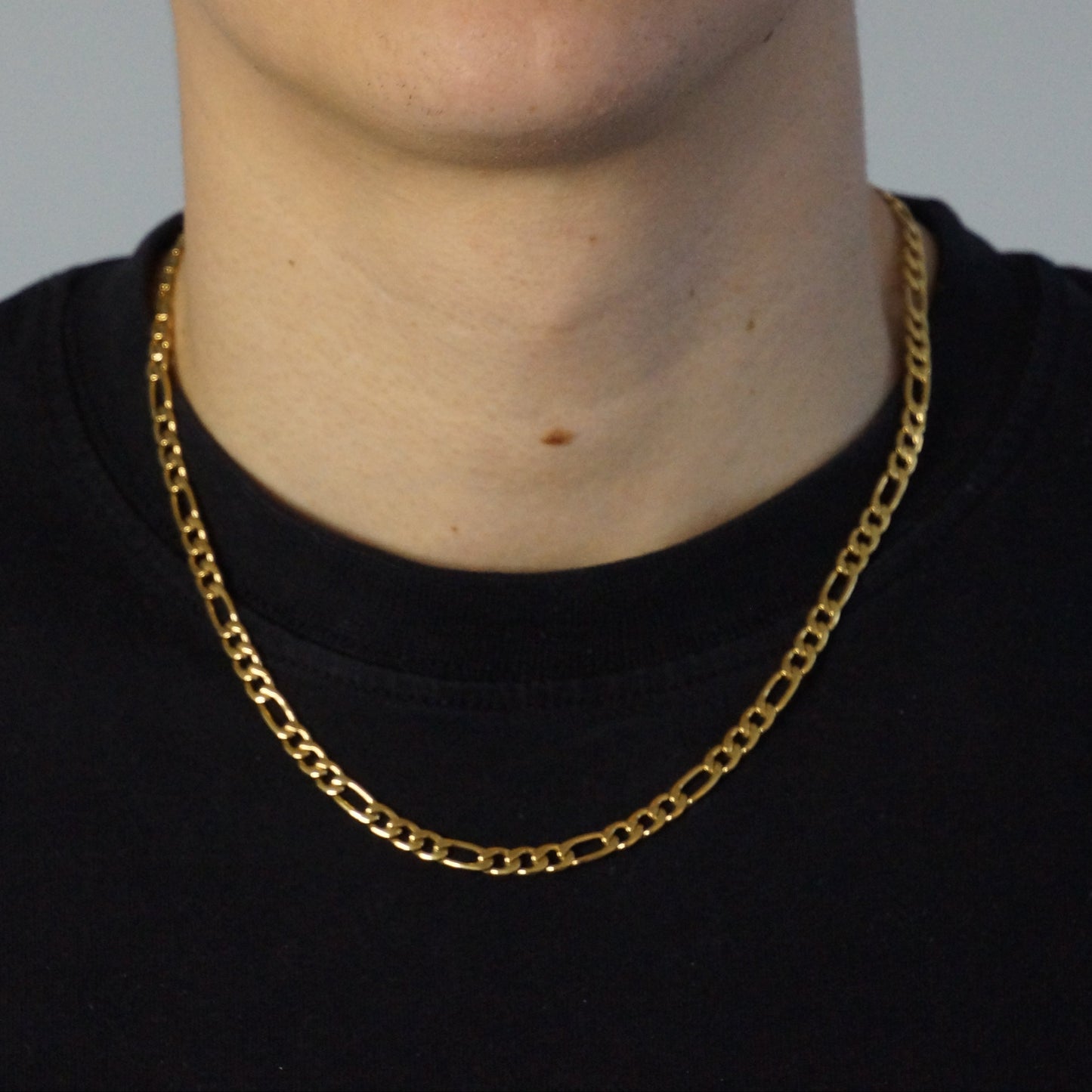 CLEAN FIGARO KETTING 5MM - 18K GOUD