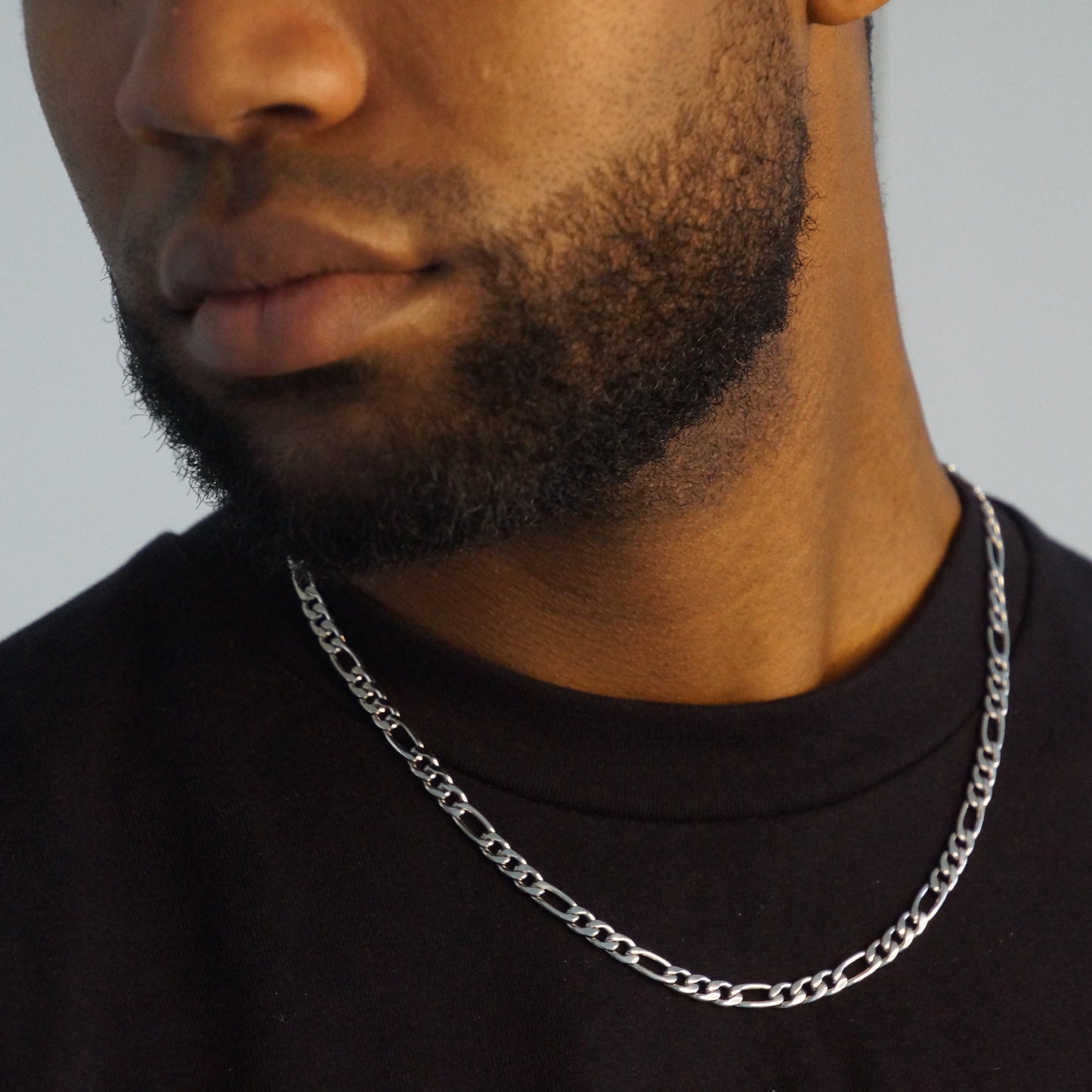 CLEAN FIGARO KETTING 5MM - WITGOUD