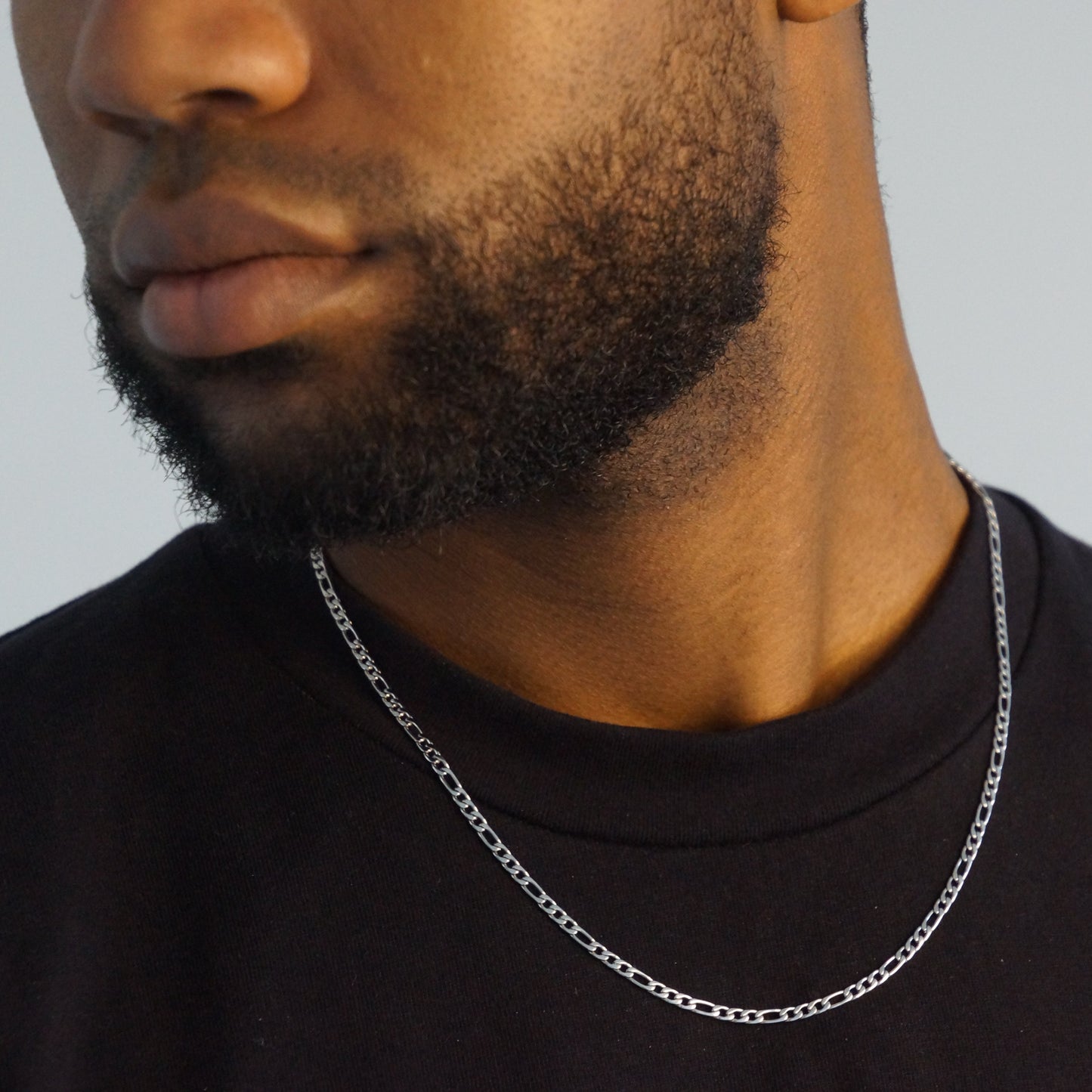 CLEAN FIGARO KETTING 3MM - WITGOUD