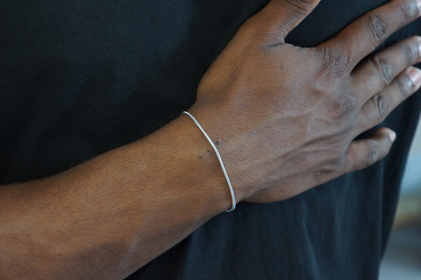 SQUARE CHAIN ARMBAND 1.5MM - WITGOUD
