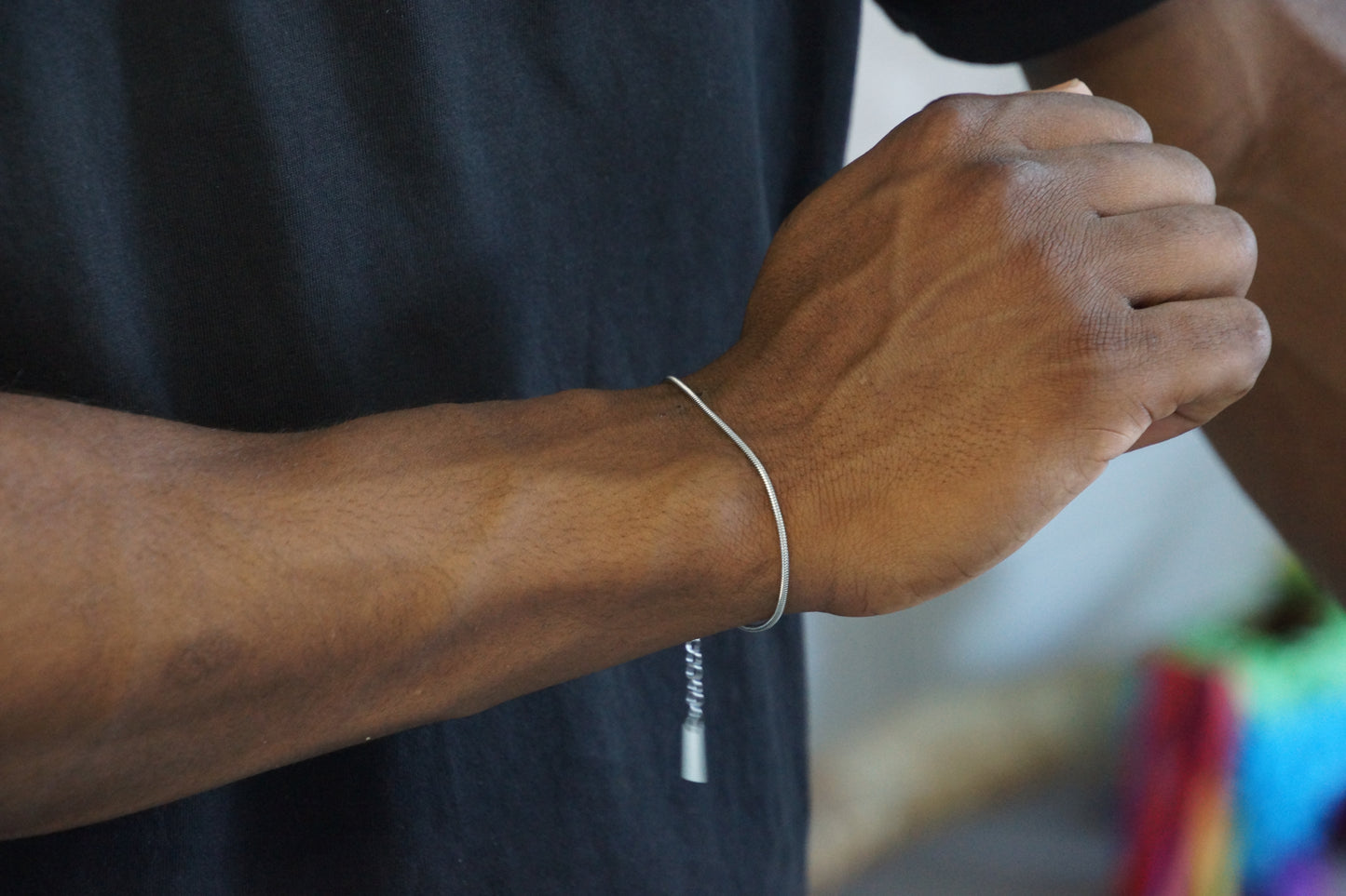 SQUARE CHAIN ARMBAND 1.5MM - WITGOUD