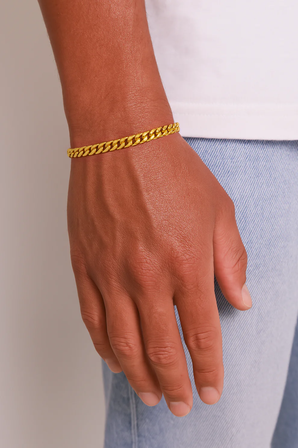 Cuban Armband 5mm 18K goud