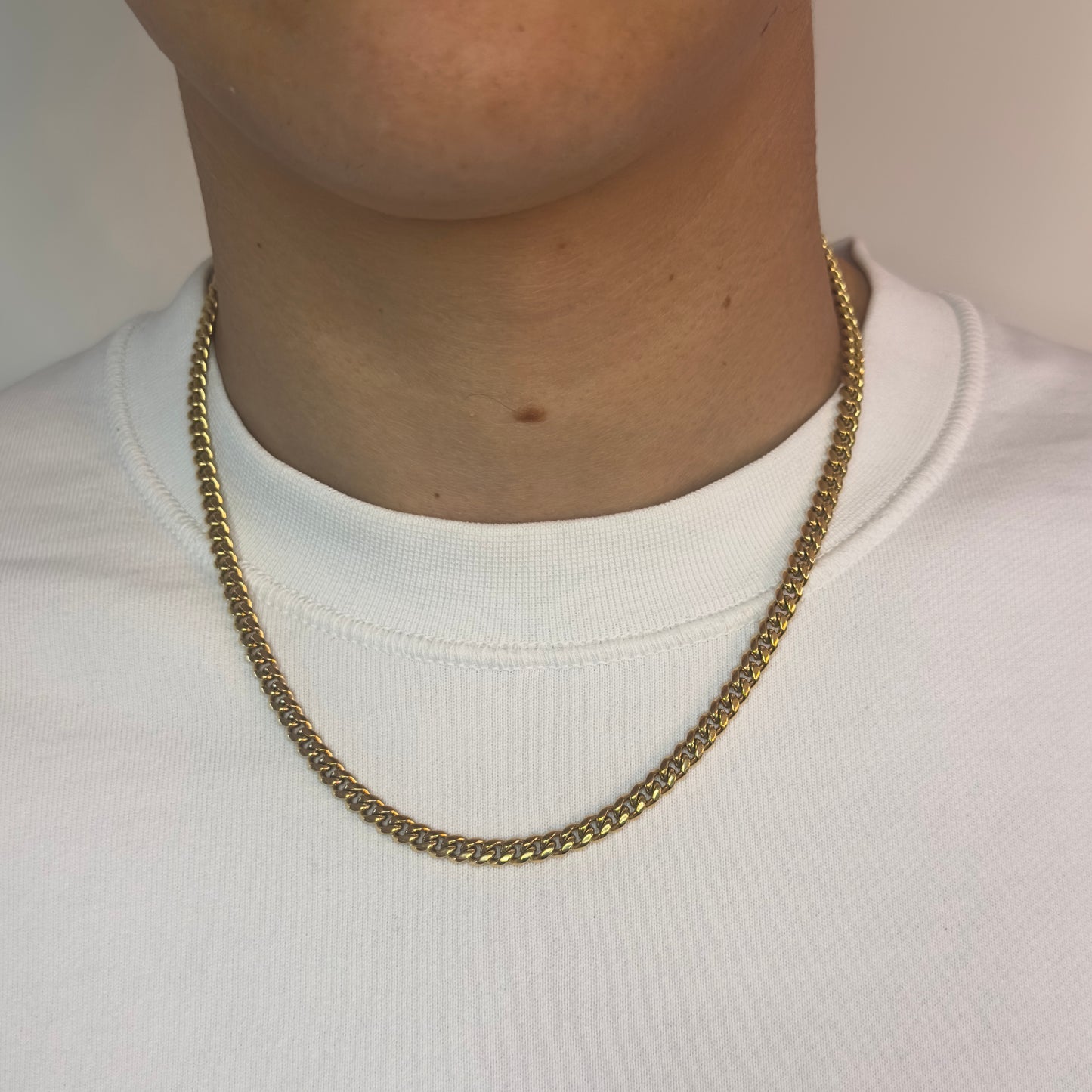 CLEAN CUBAN CHAIN 5MM - 18K GOLD