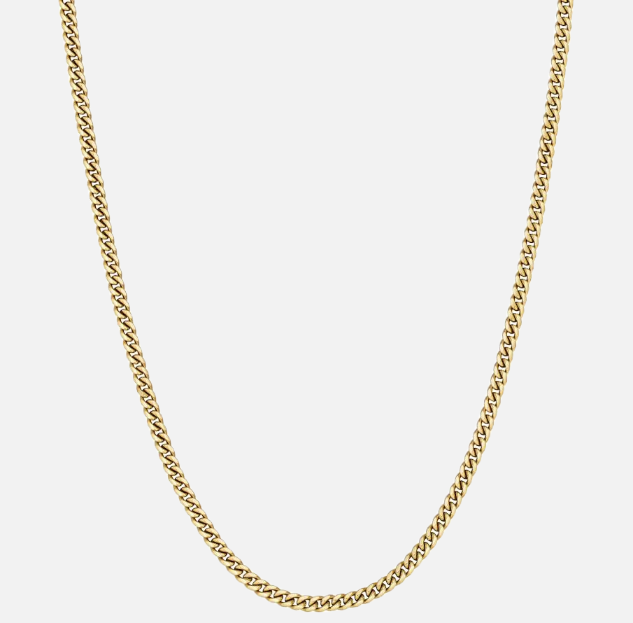 Cuban ketting 3mm 18k goud / cuban chain 3mm 18k gold