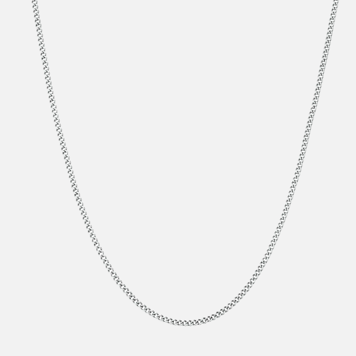 Cuban ketting 2mm witgoud / zilver - cuban chain 2mm whitegold . silver