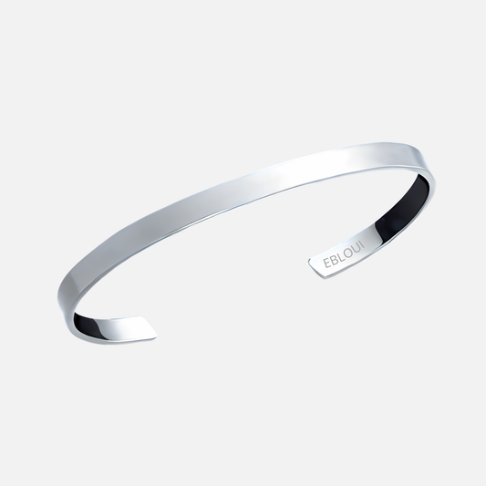 unisize armband 5mm -zilver / witgoud