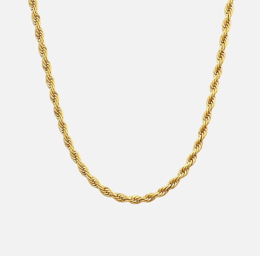 rope ketting 18k goud 3mm - rope chain 18k gold 3mm