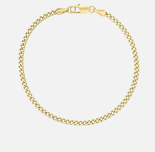 cuban armband goud 3mm - cuban bracelet gold 3mm