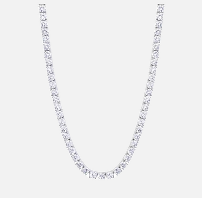 moissanite tennis chain 3mm whitegold / moissanite tennis ketting 3mm witgoud