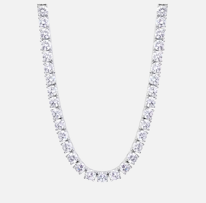 moissanite tennis chain 5mm whitegold / moissanite tennis ketting 5mm witgoud